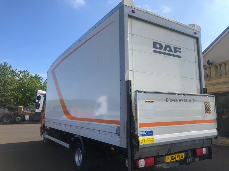 64 DAF LF 45.150 7.5 TON 20 FT BOX WITH TAIL LIFT EURO 6